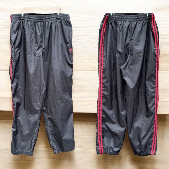 Vintage Starter Track Pants Mens XL Black tango Red Stripes Windbreaker Retro - Picture 15 of 15